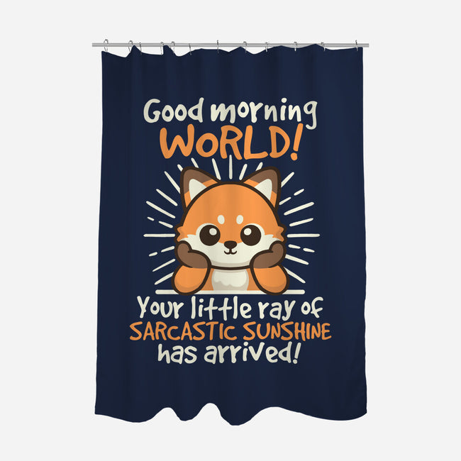 Fox Sarcastic Sunshine-None-Polyester-Shower Curtain-NemiMakeit