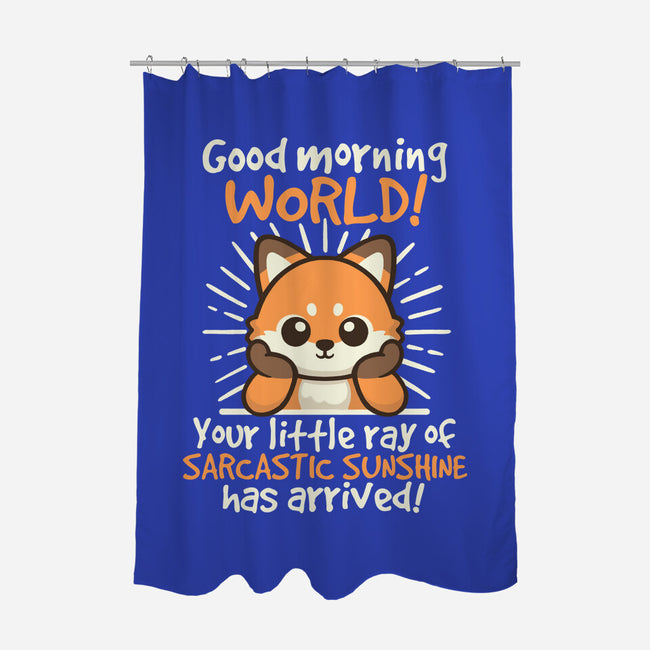 Fox Sarcastic Sunshine-None-Polyester-Shower Curtain-NemiMakeit