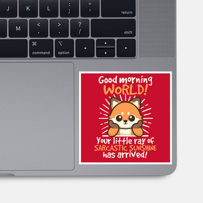 Fox Sarcastic Sunshine-None-Glossy-Sticker-NemiMakeit