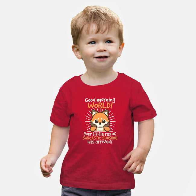 Fox Sarcastic Sunshine-Baby-Basic-Tee-NemiMakeit