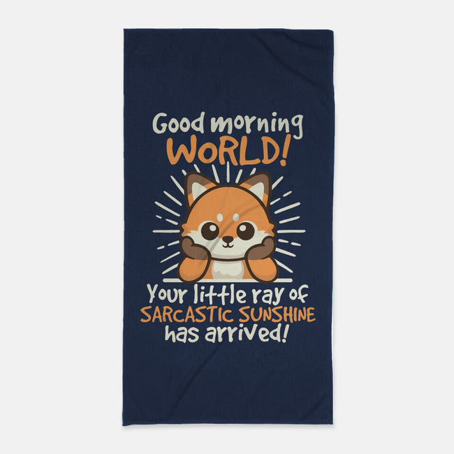 Fox Sarcastic Sunshine-None-Beach-Towel-NemiMakeit