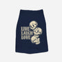 Live Laugh Love Skeleton-Cat-Basic-Pet Tank-tobefonseca