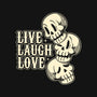 Live Laugh Love Skeleton-Unisex-Baseball-Tee-tobefonseca