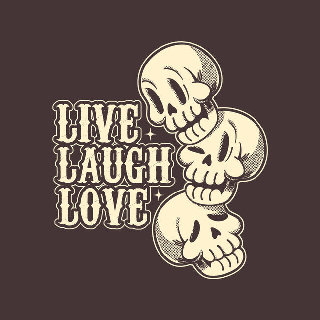 Live Laugh Love Skeleton-None-Removable Cover-Throw Pillow-tobefonseca