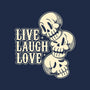 Live Laugh Love Skeleton-Womens-V-Neck-Tee-tobefonseca