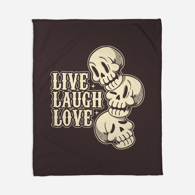 Live Laugh Love Skeleton-None-Fleece-Blanket-tobefonseca