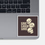 Live Laugh Love Skeleton-None-Glossy-Sticker-tobefonseca