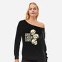 Live Laugh Love Skeleton-Womens-Off Shoulder-Sweatshirt-tobefonseca