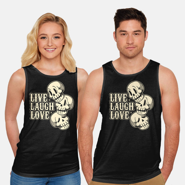 Live Laugh Love Skeleton-Unisex-Basic-Tank-tobefonseca