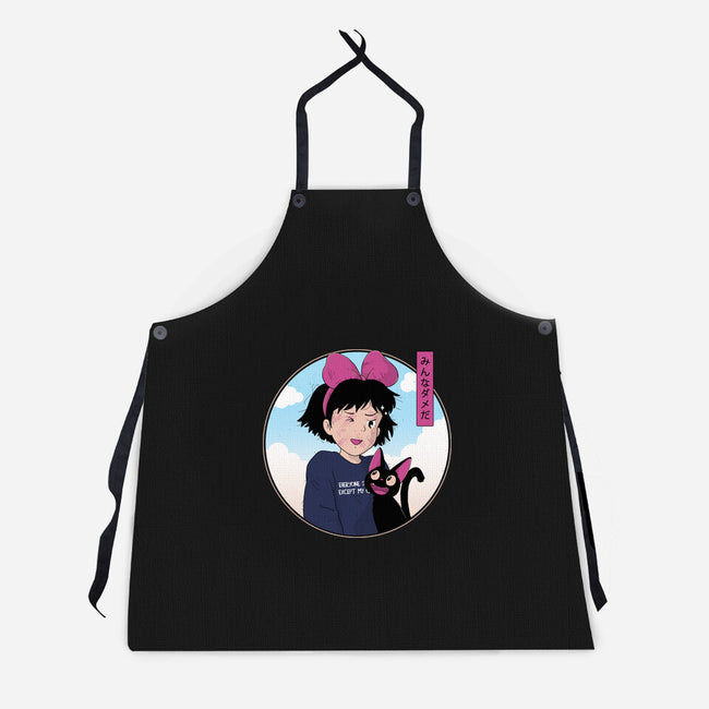 Everyone Sucks Except My Cat-Unisex-Kitchen-Apron-GODZILLARGE