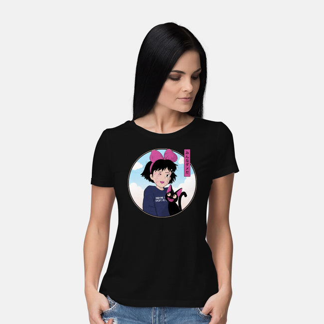 Everyone Sucks Except My Cat-Womens-Basic-Tee-GODZILLARGE