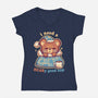 Beary Good Nap-Womens-V-Neck-Tee-TechraNova