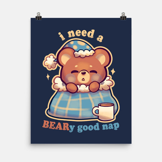 Beary Good Nap-None-Matte-Poster-TechraNova