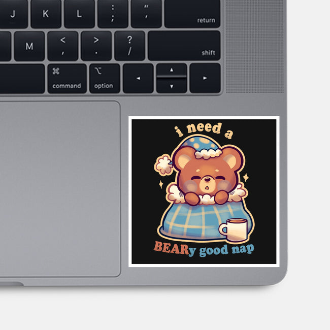 Beary Good Nap-None-Glossy-Sticker-TechraNova