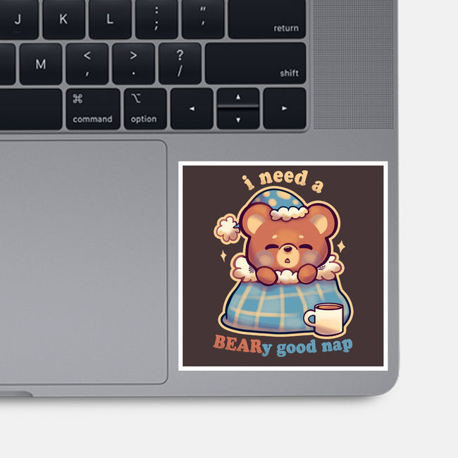 Beary Good Nap-None-Glossy-Sticker-TechraNova