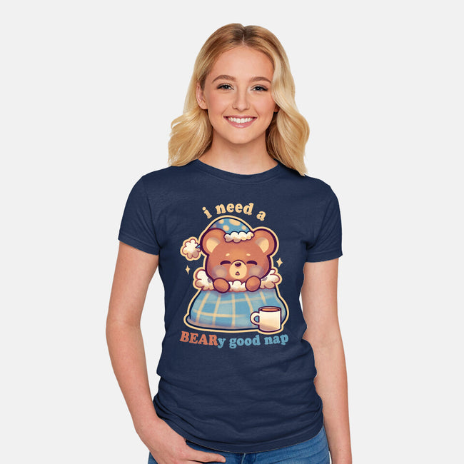 Beary Good Nap-Womens-Fitted-Tee-TechraNova