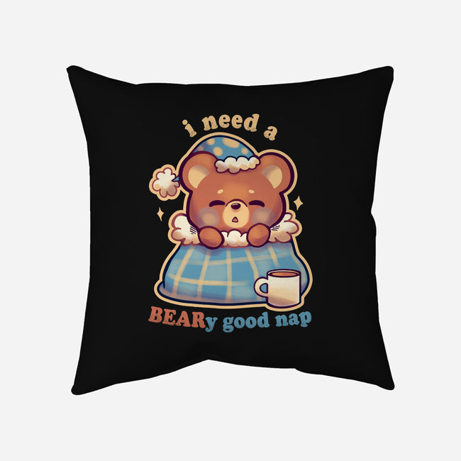 Beary Good Nap-None-Removable Cover-Throw Pillow-TechraNova