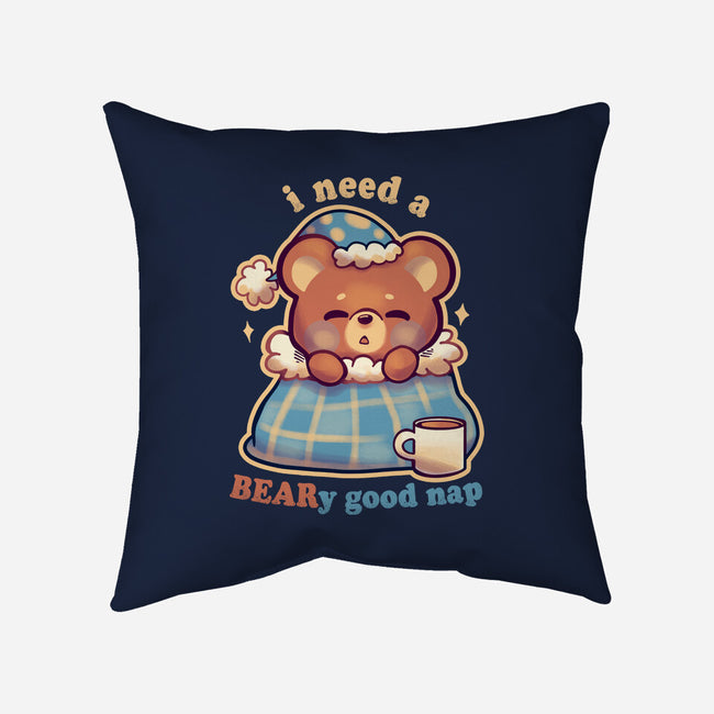 Beary Good Nap-None-Removable Cover-Throw Pillow-TechraNova