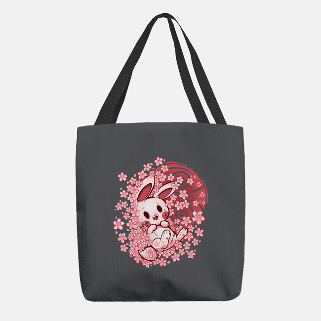 Spring Blossom Bunny-None-Basic Tote-Bag-TechraNova