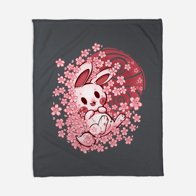 Spring Blossom Bunny-None-Fleece-Blanket-TechraNova