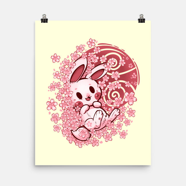 Spring Blossom Bunny-None-Matte-Poster-TechraNova