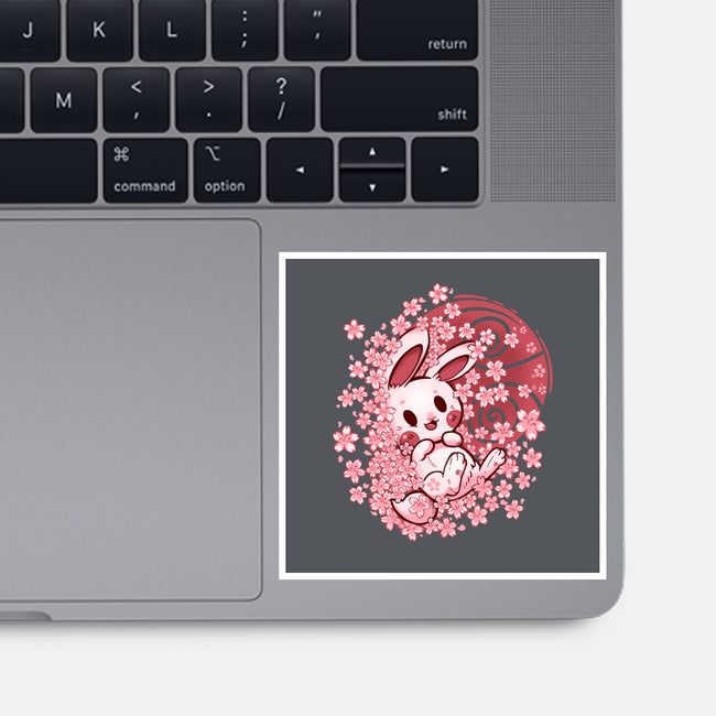 Spring Blossom Bunny-None-Glossy-Sticker-TechraNova