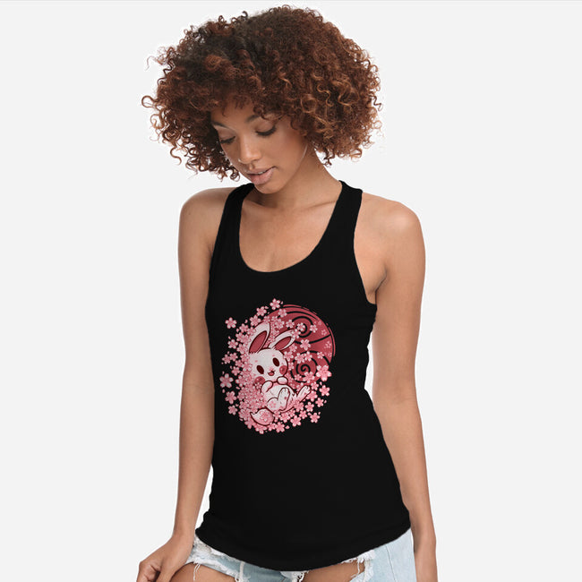 Spring Blossom Bunny-Womens-Racerback-Tank-TechraNova