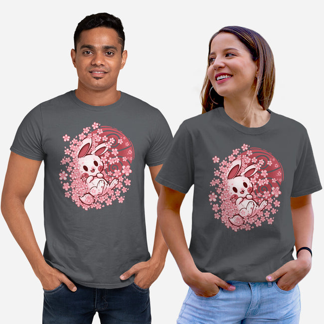 Spring Blossom Bunny-Unisex-Basic-Tee-TechraNova