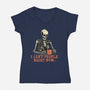 I Can't People Right Now-Womens-V-Neck-Tee-glitchygorilla