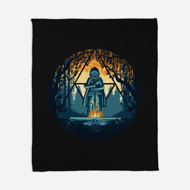 Sword In The Woods-None-Fleece-Blanket-rmatix