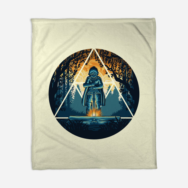 Sword In The Woods-None-Fleece-Blanket-rmatix