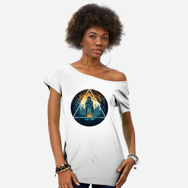 Sword In The Woods-Womens-Off Shoulder-Tee-rmatix