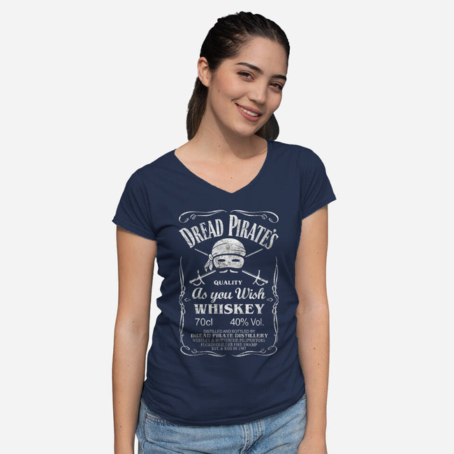 Dread Pirate's Whiskey-Womens-V-Neck-Tee-NMdesign