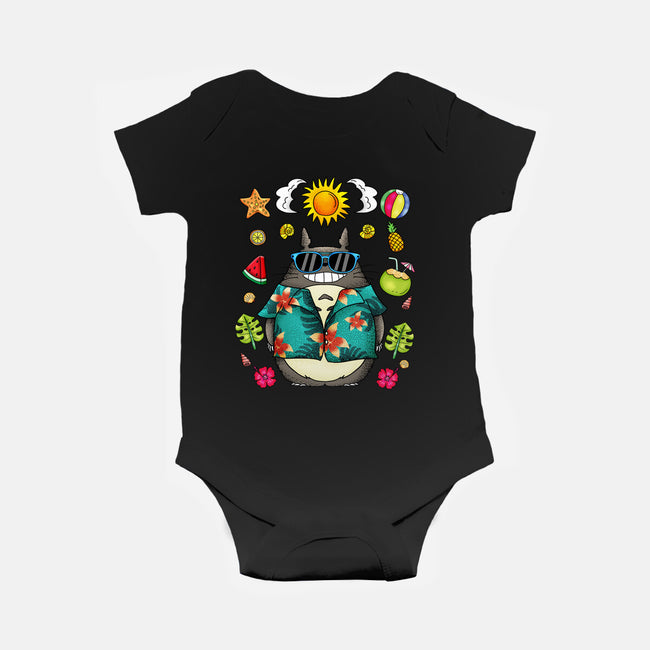 Tropical Totoro-Baby-Basic-Onesie-JamesQJO