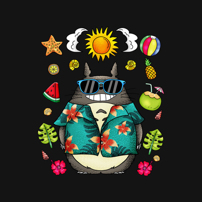 Tropical Totoro-None-Stretched-Canvas-JamesQJO