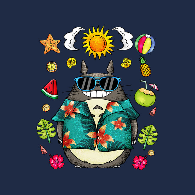 Tropical Totoro-None-Polyester-Shower Curtain-JamesQJO