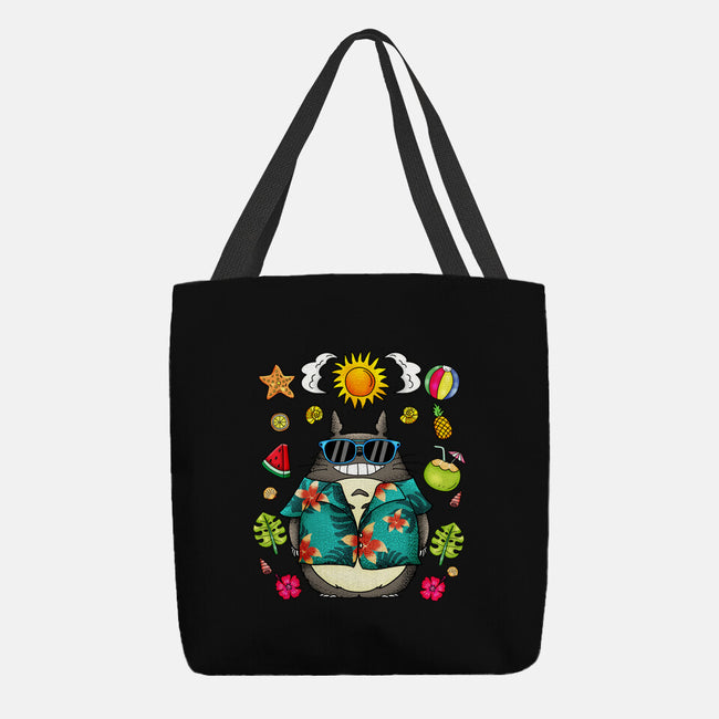 Tropical Totoro-None-Basic Tote-Bag-JamesQJO