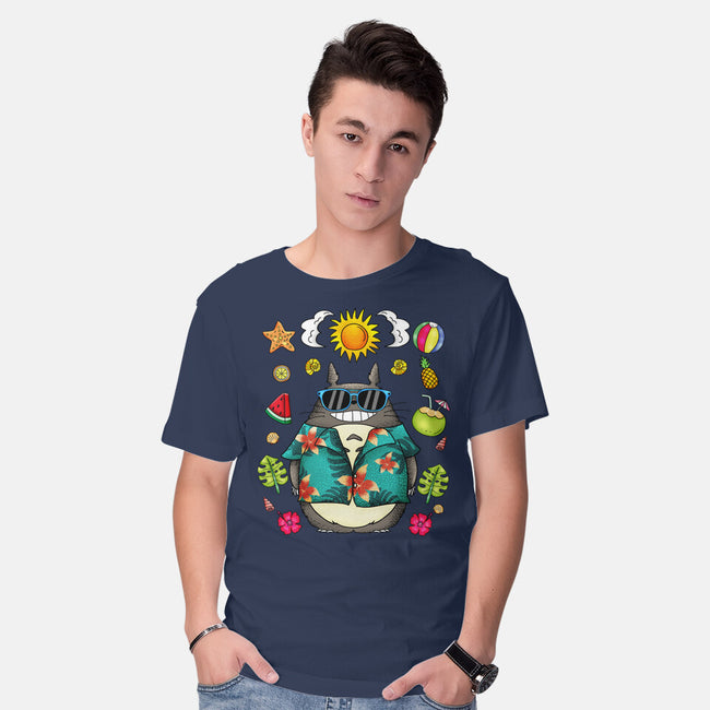 Tropical Totoro-Mens-Basic-Tee-JamesQJO