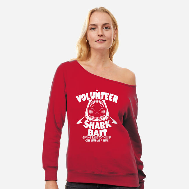 Volunteer Shark Bait-Womens-Off Shoulder-Sweatshirt-Boggs Nicolas