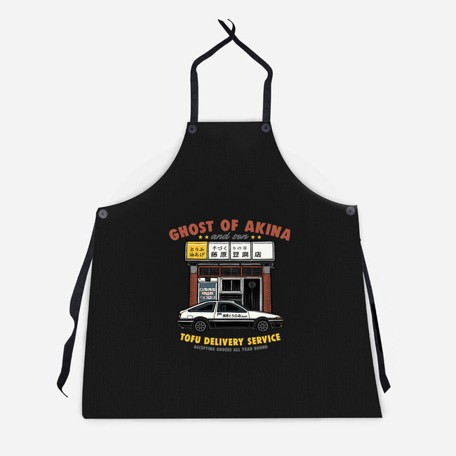 Ghost Of Akina-Unisex-Kitchen-Apron-glitchygorilla