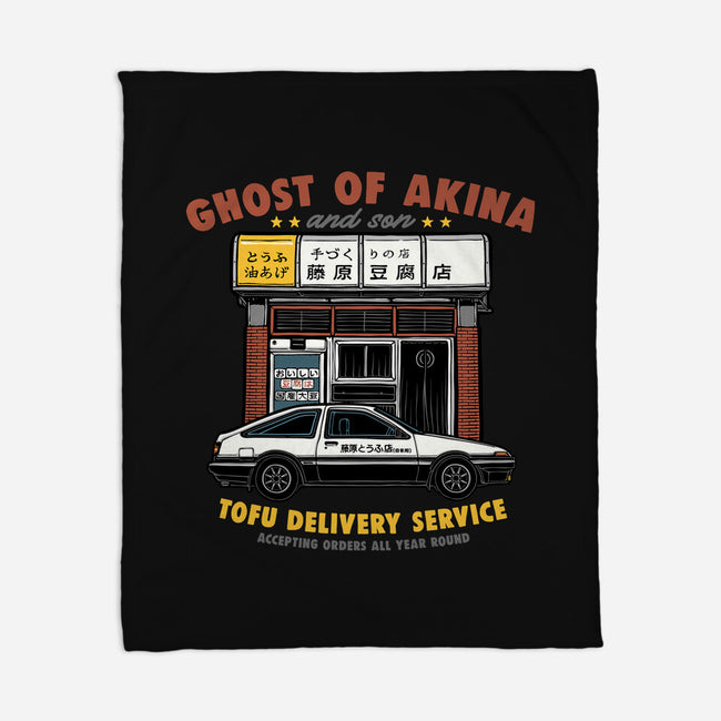 Ghost Of Akina-None-Fleece-Blanket-glitchygorilla