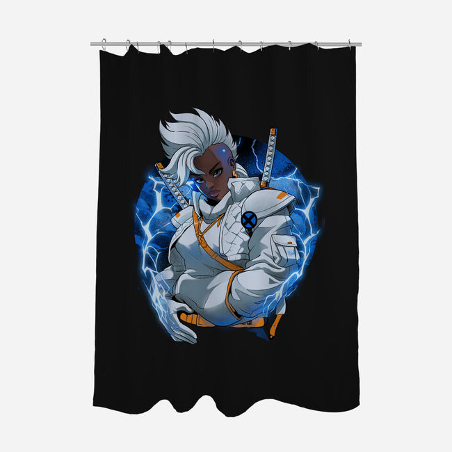 Thunderstorm Samurai-None-Polyester-Shower Curtain-Bruno Mota