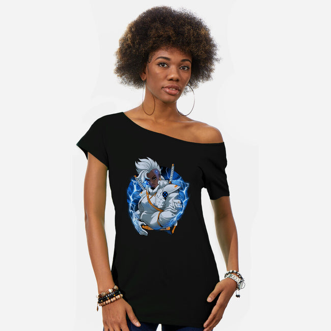 Thunderstorm Samurai-Womens-Off Shoulder-Tee-Bruno Mota