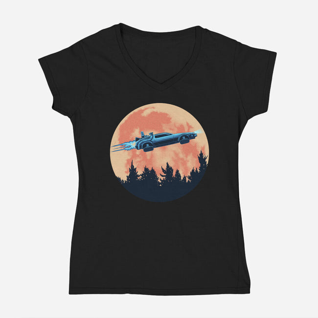 Sky Of The Future-Womens-V-Neck-Tee-rmatix