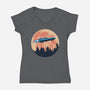 Sky Of The Future-Womens-V-Neck-Tee-rmatix