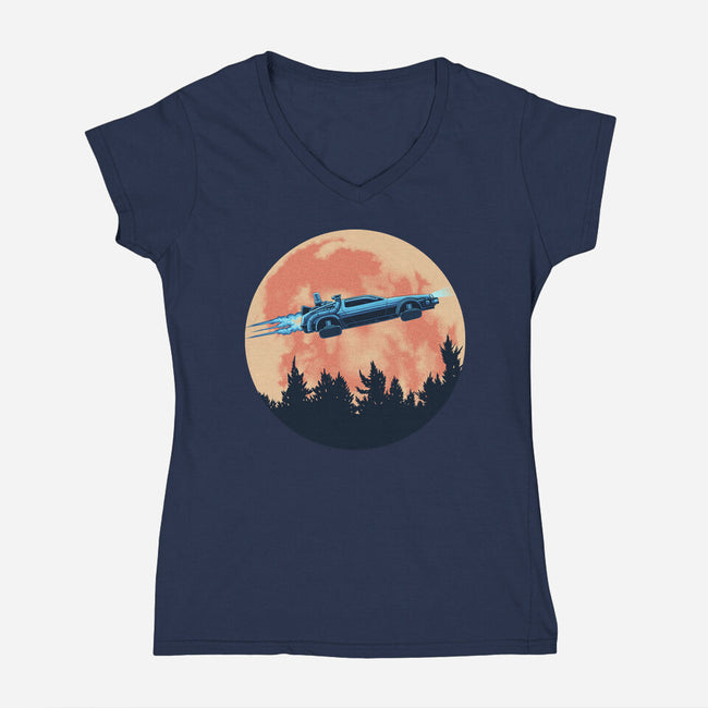 Sky Of The Future-Womens-V-Neck-Tee-rmatix