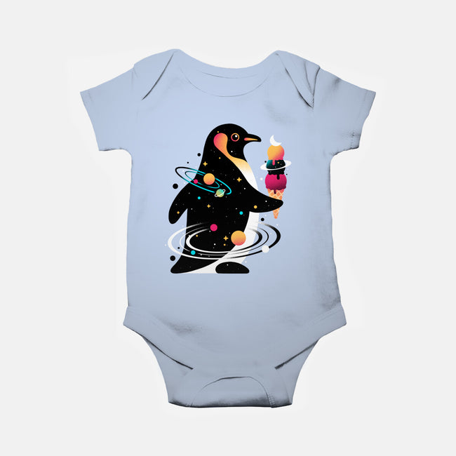 Space Penguin-Baby-Basic-Onesie-NemiMakeit