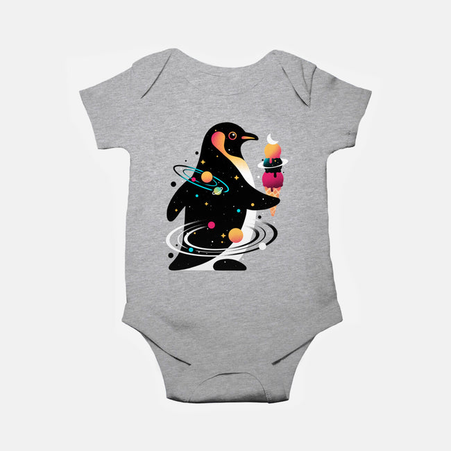 Space Penguin-Baby-Basic-Onesie-NemiMakeit