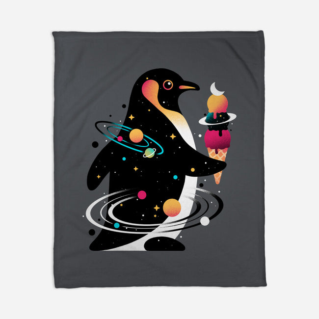 Space Penguin-None-Fleece-Blanket-NemiMakeit