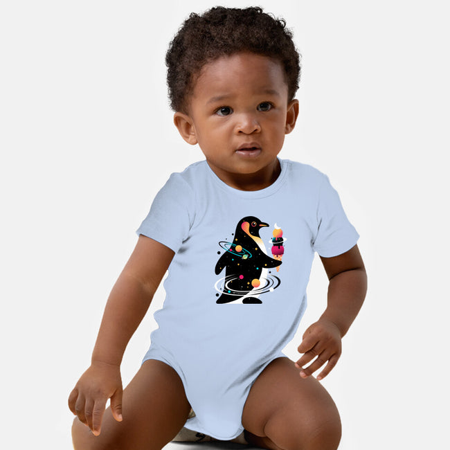 Space Penguin-Baby-Basic-Onesie-NemiMakeit